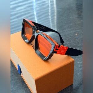 Louis Vuitton Black and Orange millionaires Sunglasses E